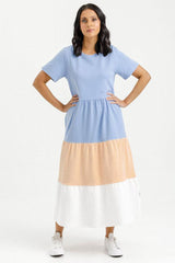 Homelee Kendall Dress Powder Blue Peach White From BoxHill