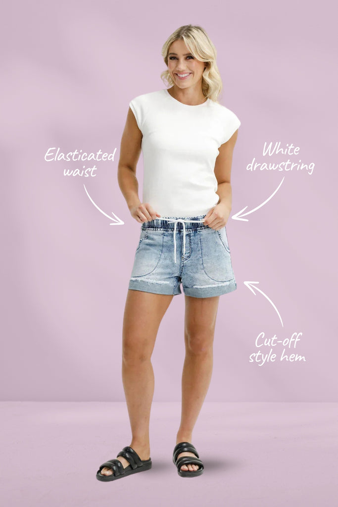 PRE-ORDER Homelee Lagoon Shorts Snow Wash From BoxHill