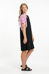 Homelee Lola Dress Pink Bloom Print Black From BoxHill
