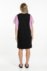 Homelee Lola Dress Pink Bloom Print Black From BoxHill