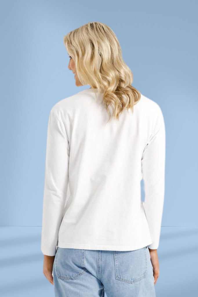 Homelee Long Sleeve Chris Tee White From BoxHill
