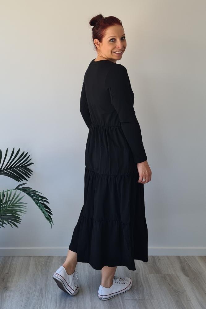 Home-Lee Long Sleeve Kendall Dress Black From BoxHill