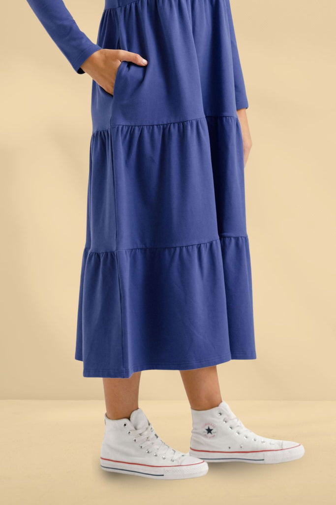 PRE-ORDER Homelee Long Sleeve Kendall Dress Hyacinth From BoxHill