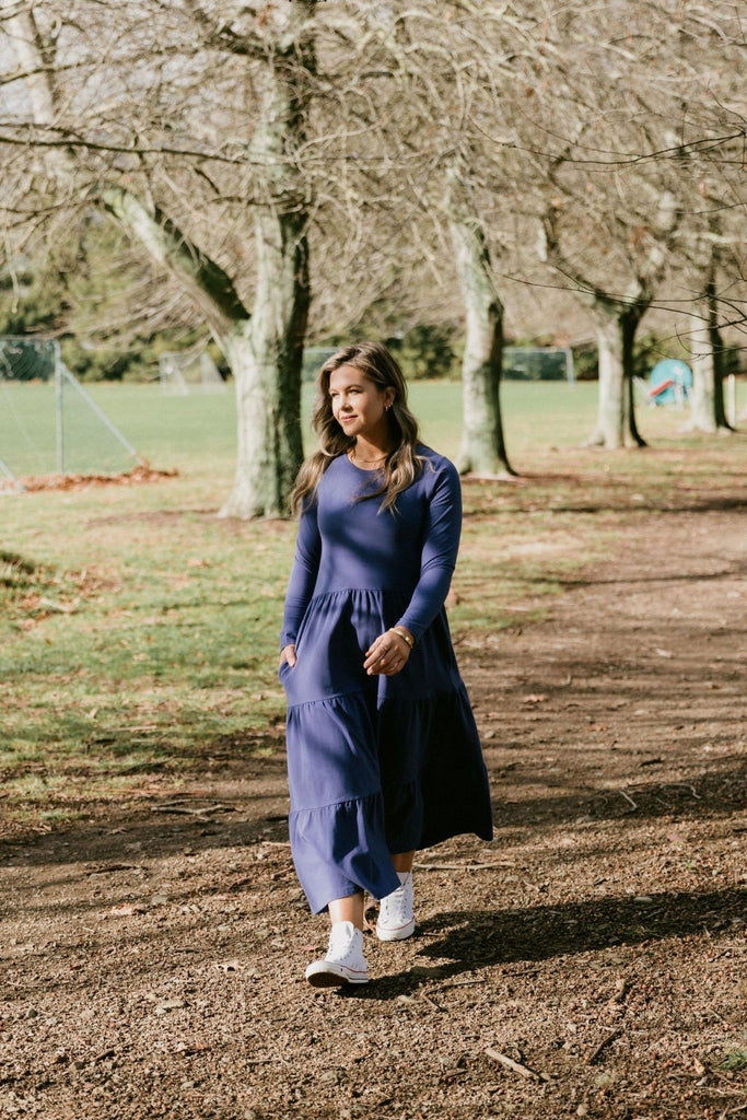 PRE-ORDER Homelee Long Sleeve Kendall Dress Hyacinth From BoxHill