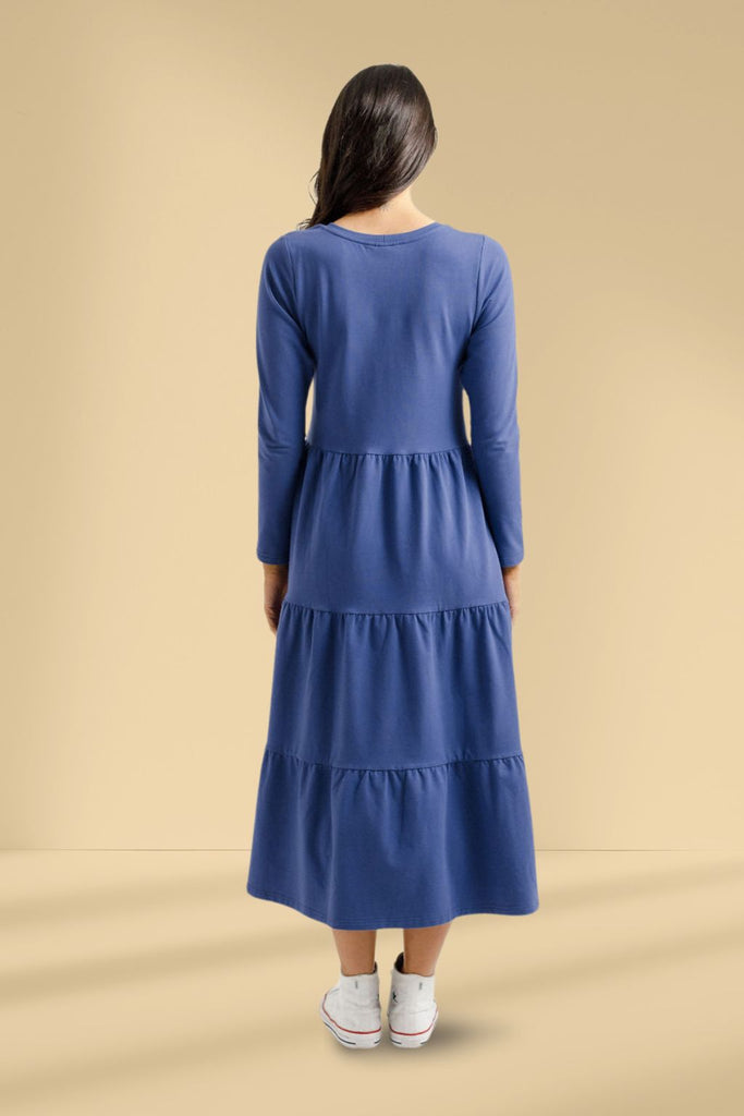 PRE-ORDER Homelee Long Sleeve Kendall Dress Hyacinth From BoxHill