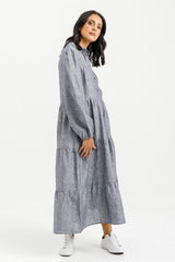 Homelee Long Sleeve Khloe Dress Grey From BoxHill