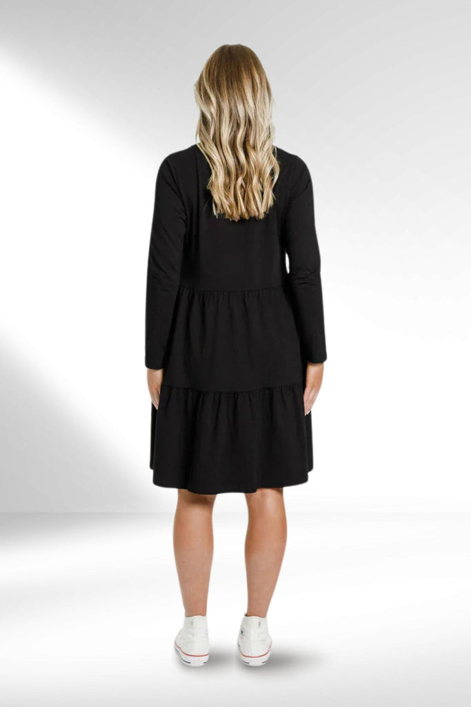 Homelee Long Sleeve Kylie Dress Black From BoxHill