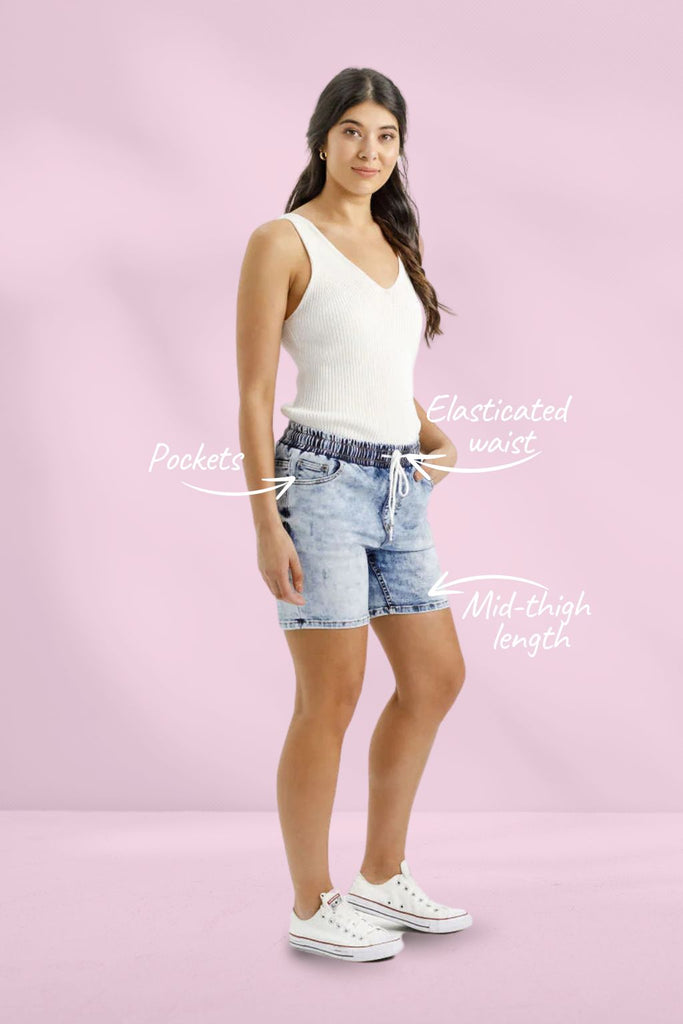 Homelee Ocean Shorts Snow Wash From BoxHill