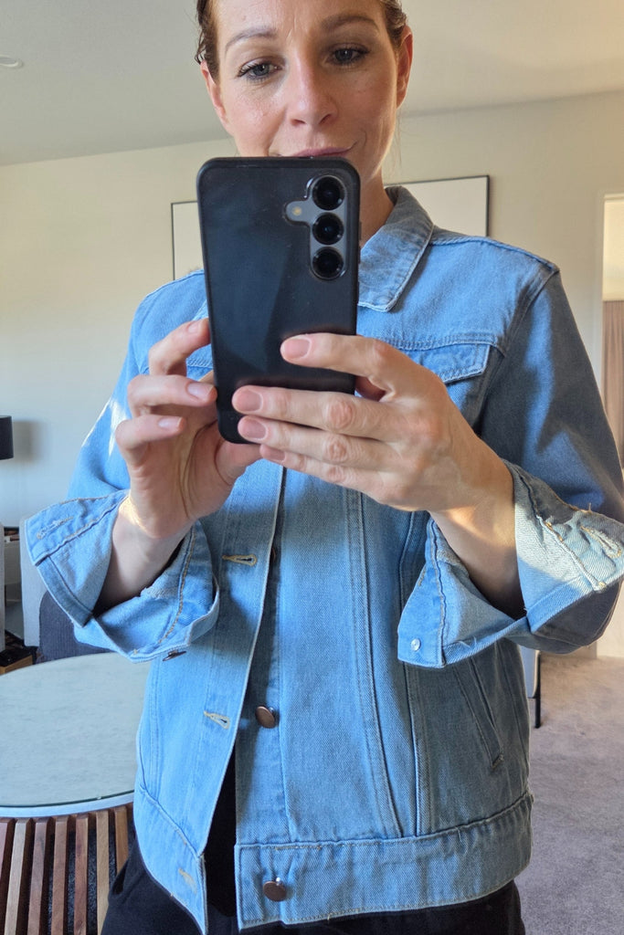 Homelee Olly Jacket Stonewash Denim From BoxHill