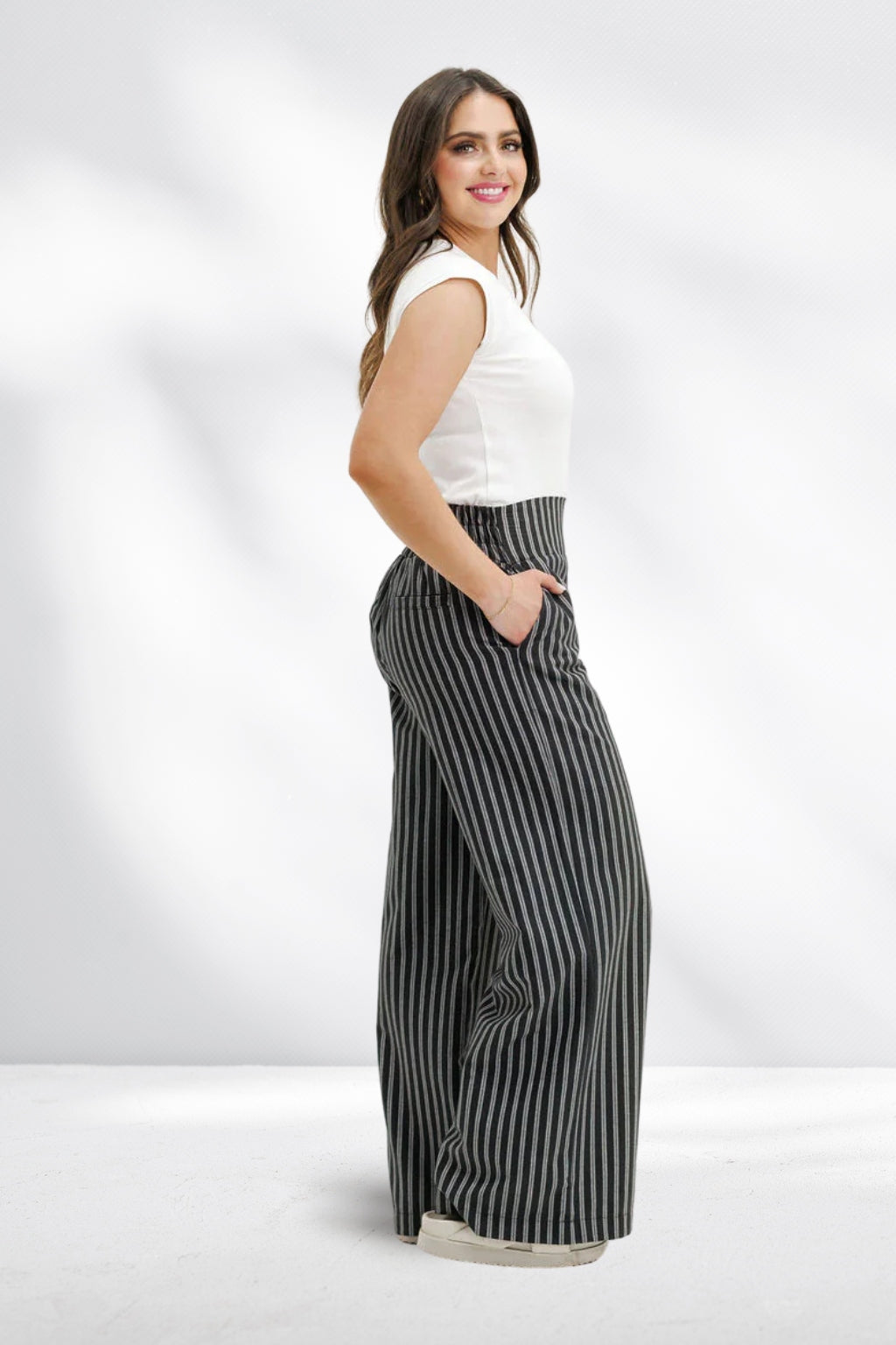 Homelee Sawyer Pants Black Stripes Home-Lee