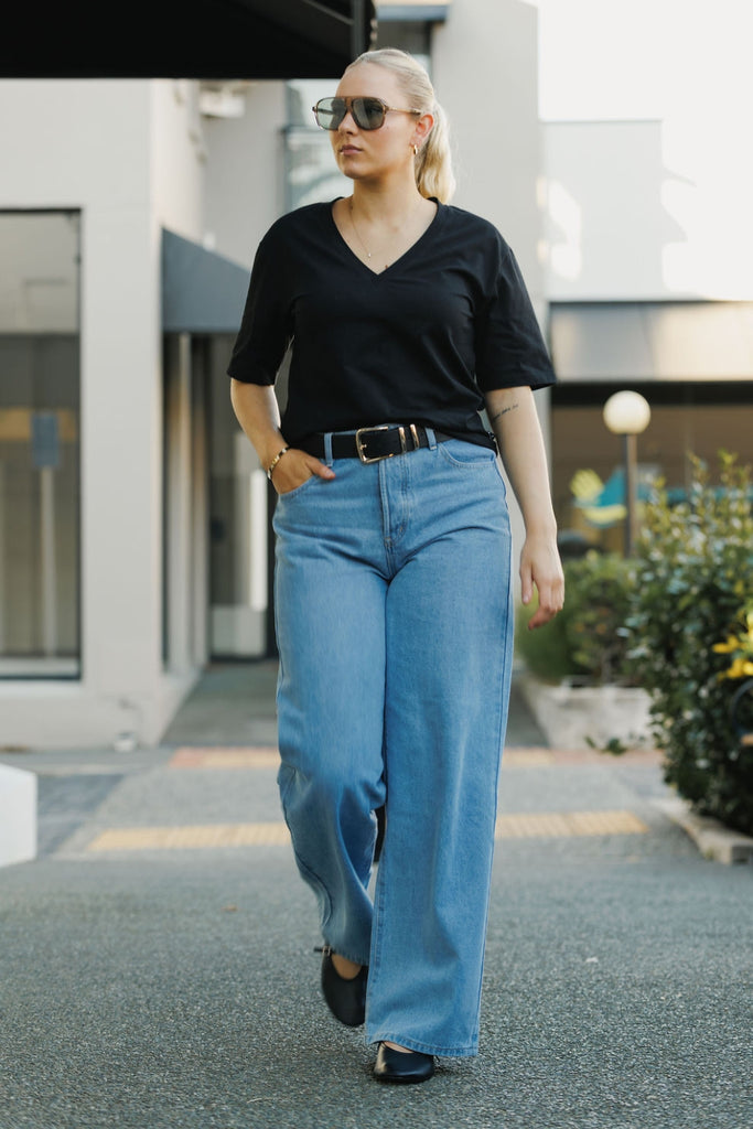 Homelee V Neck Tee Black From BoxHill