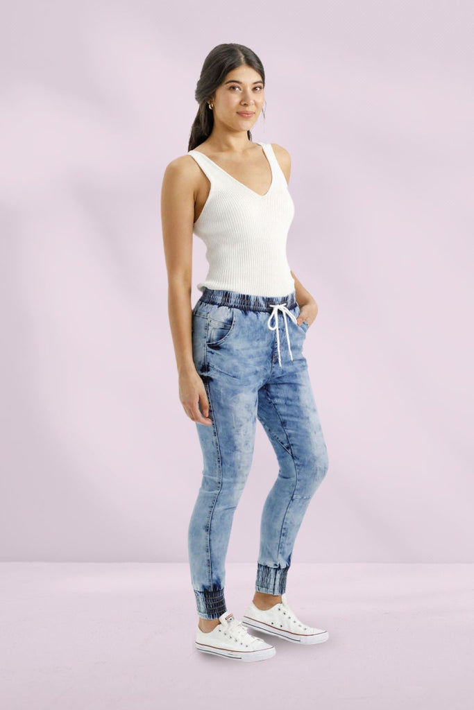 Home Lee Weekender Jeans Snow Wash From BoxHill