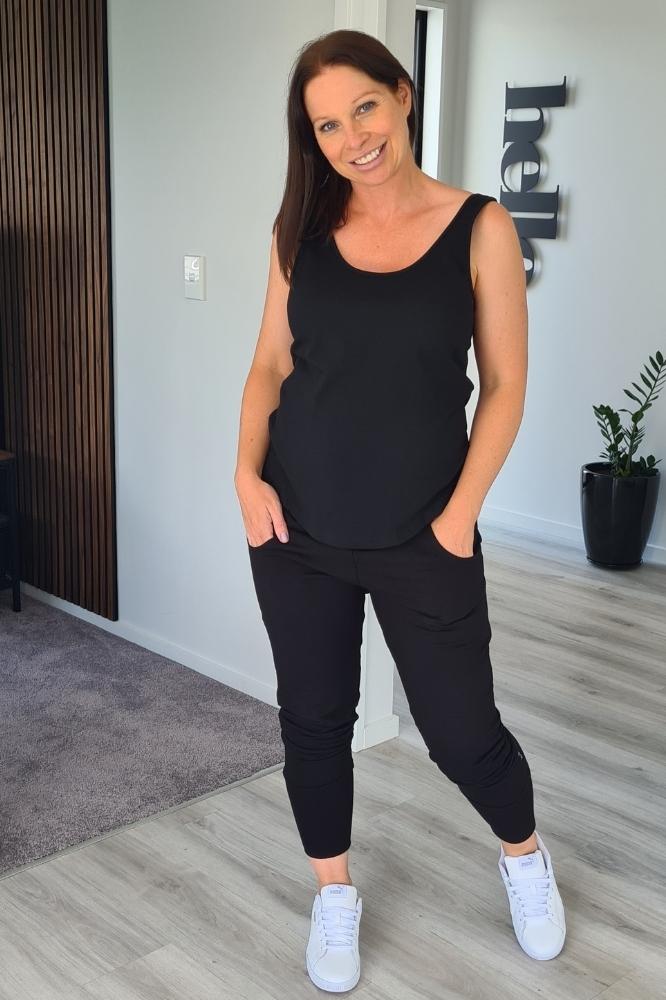 Home-Lee Winter Apartment Pants Black White X From BoxHill