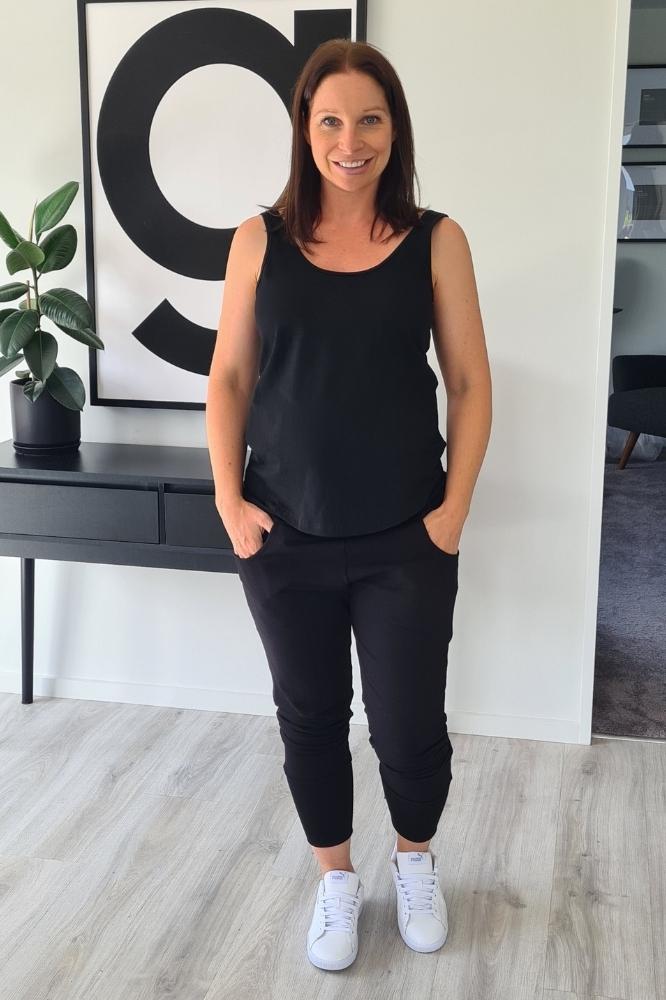 Home-Lee Winter Apartment Pants Black White X From BoxHill