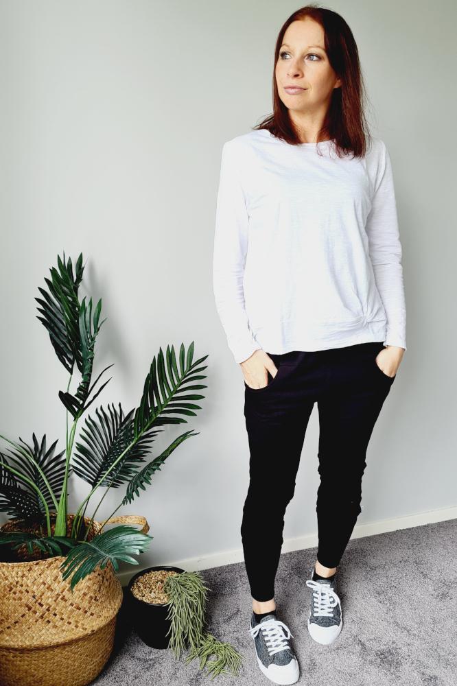 Home-Lee Winter Apartment Pants Black White X From BoxHill