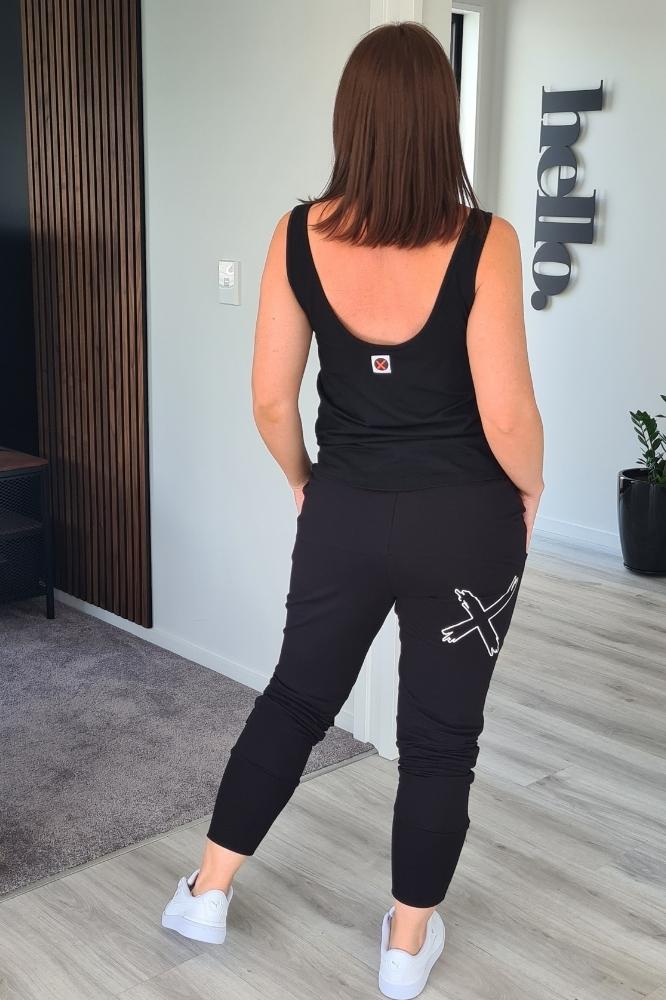 Home-Lee Winter Apartment Pants Black White X From BoxHill