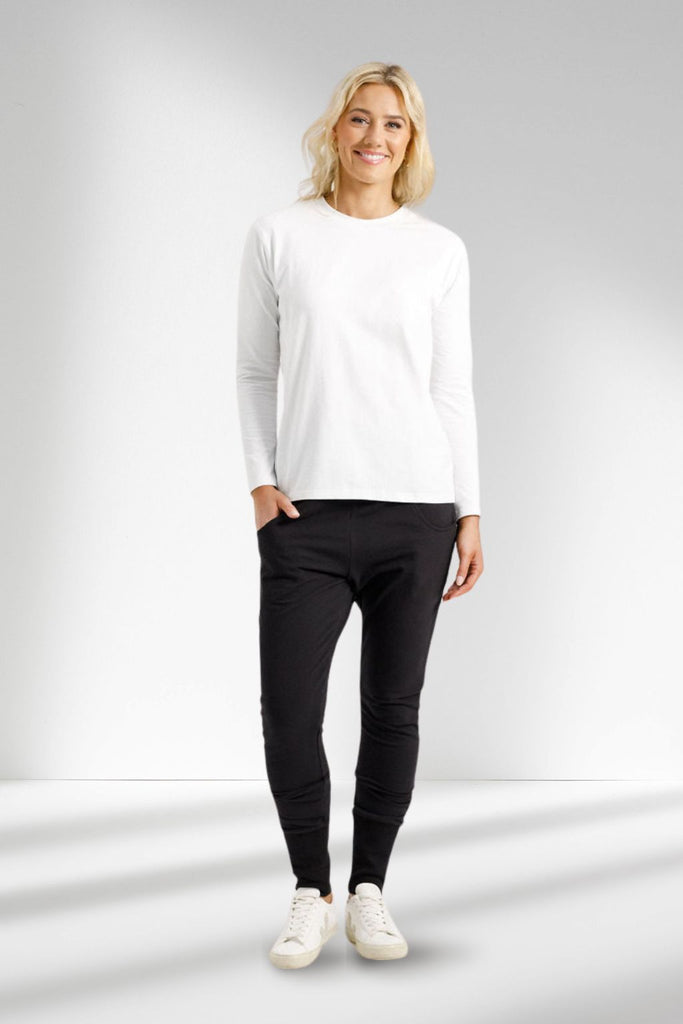 PRE-ORDER Homelee Winter Apartment Pants Black with Black X Outline From BoxHill