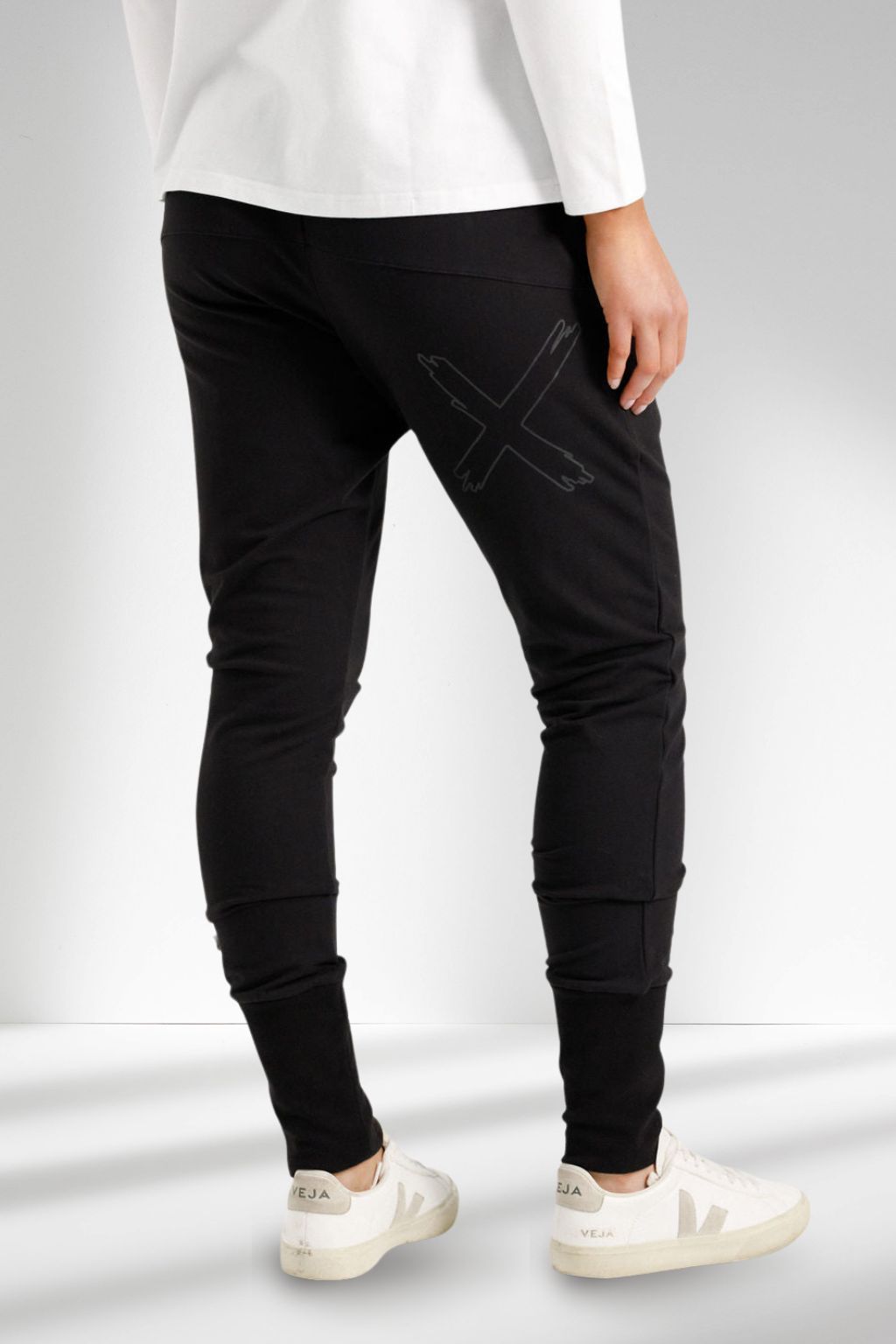 Homelee Winter Apartment Pants Black with Black X Outline Home-Lee