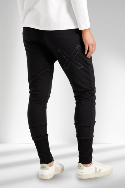 Homelee Winter Apartment Pants Black with Black X Outline Home-Lee
