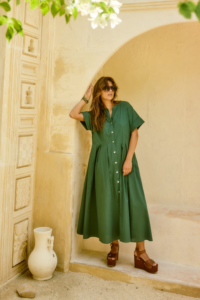 Isle of Mine Aurora Pleat Maxi Myrtle From BoxHill