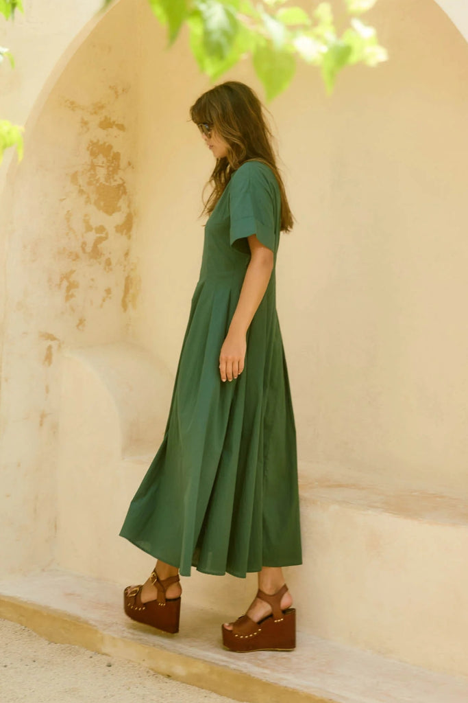 Isle of Mine Aurora Pleat Maxi Myrtle From BoxHill