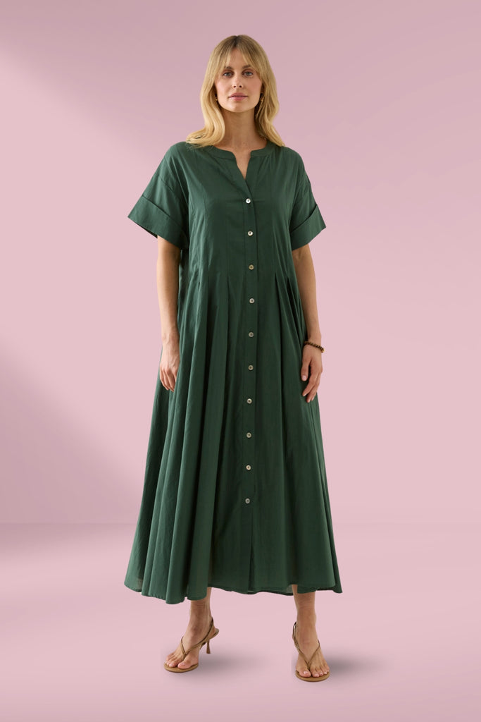 Isle of Mine Aurora Pleat Maxi Myrtle From BoxHill