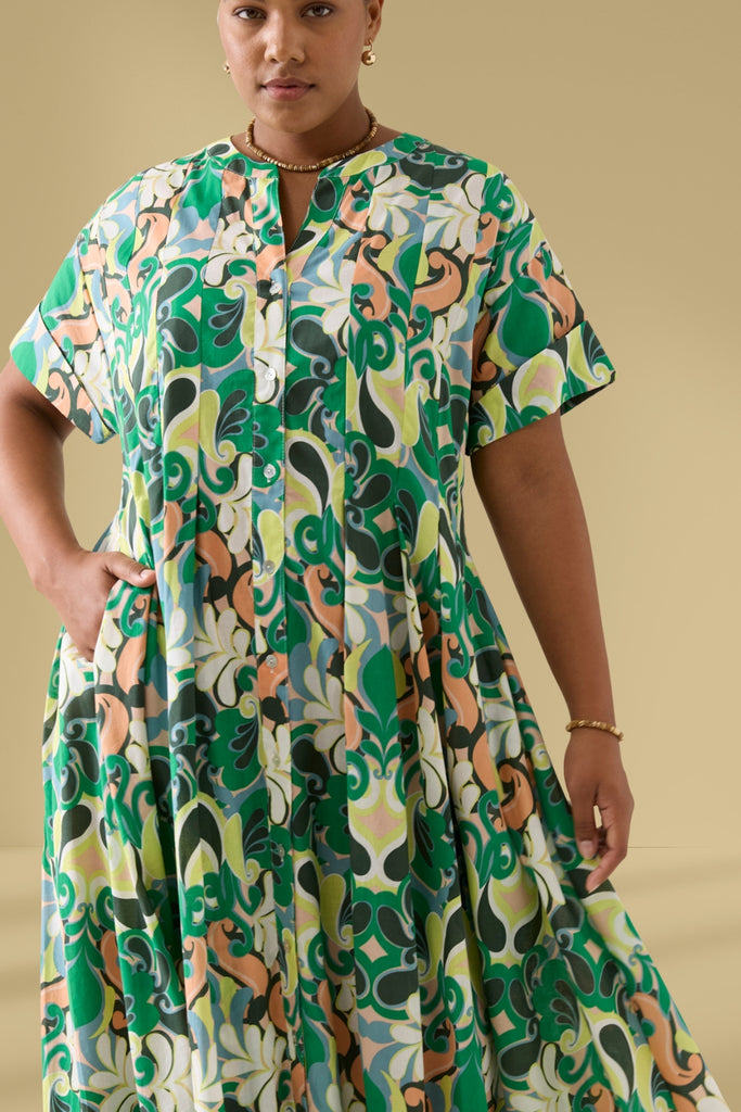 Isle of Mine Aurora Pleat Maxi Paisley From BoxHill