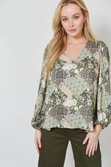 Isle of Mine Coppola V Blouse Evergreen Muse From BoxHill