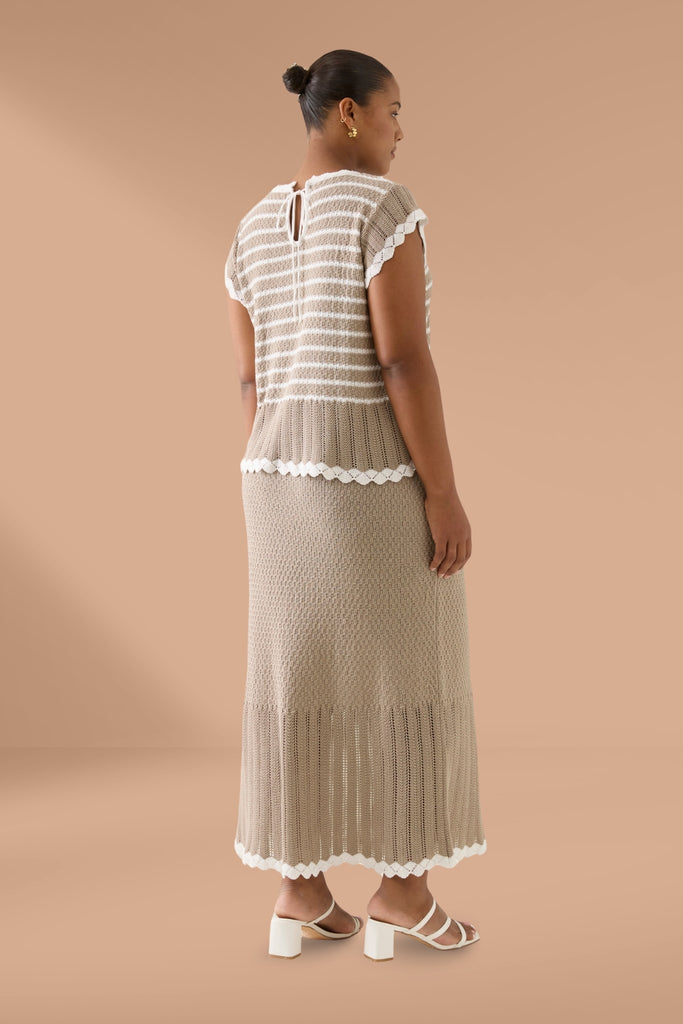 Isle of Mine Ida Knit Top Canvas From BoxHill