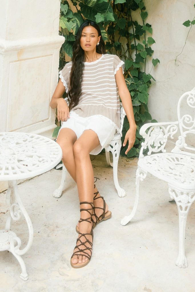 Isle of Mine Ida Knit Top Canvas From BoxHill