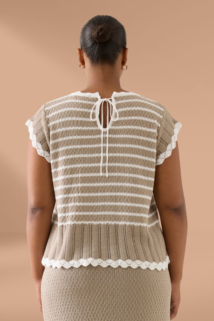 Isle of Mine Ida Knit Top Canvas From BoxHill