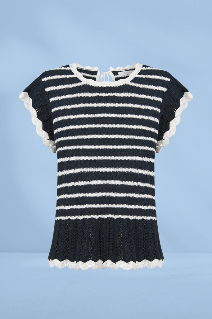 Isle of Mine Ida Knit Top Navy From BoxHill