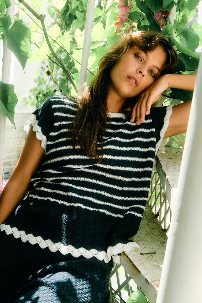 Isle of Mine Ida Knit Top Navy From BoxHill