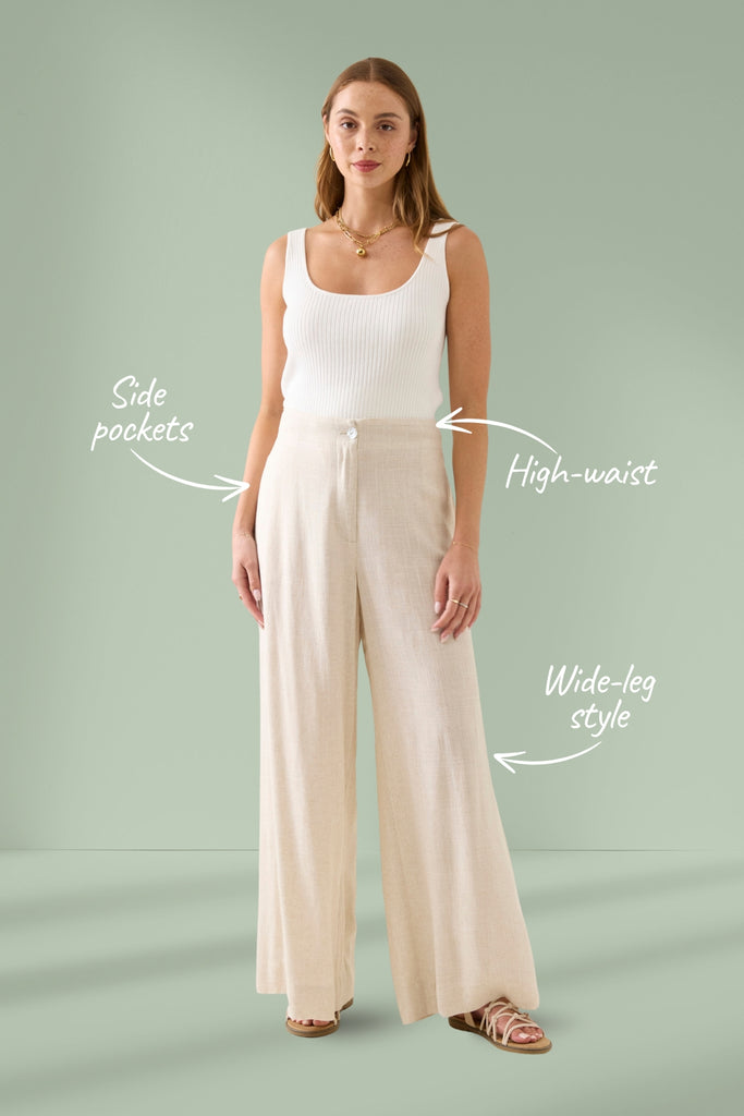 Isle of Mine Ingrid Pants Canvas From BoxHill