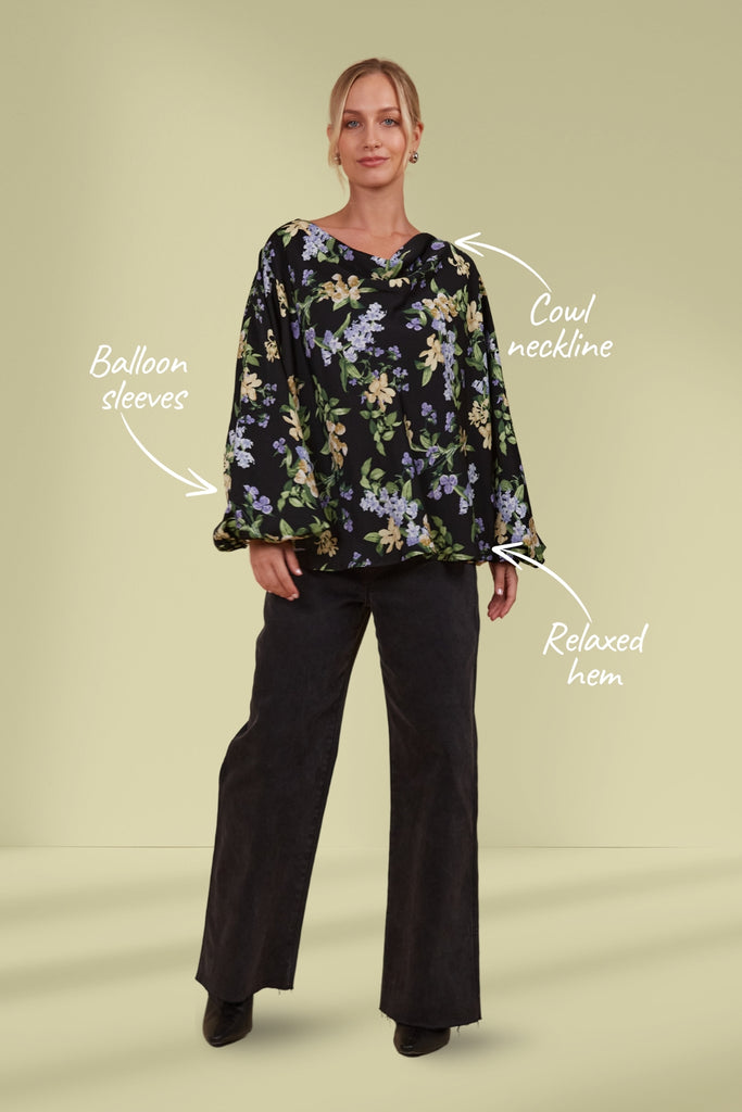 Isle of Mine Maia Cowl Top Celestial From BoxHill