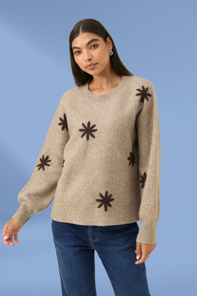 Isle of Mine Miru Stitch Flower Jumper Stone Isle of Mine – Boxhill