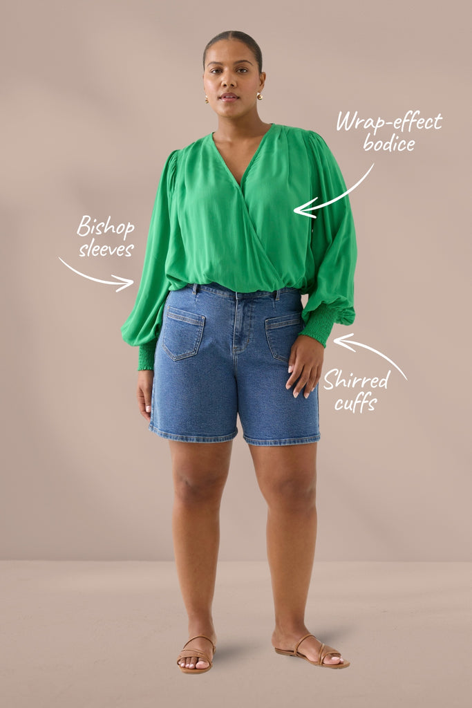 Isle of Mine Oline Cropped Top Green From BoxHill