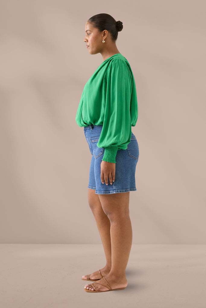 Isle of Mine Oline Cropped Top Green From BoxHill