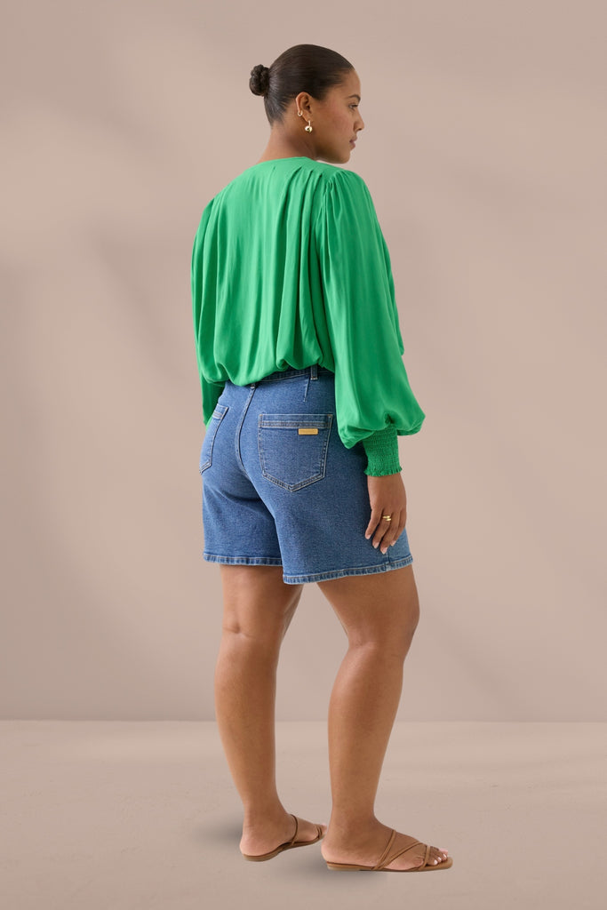 Isle of Mine Oline Cropped Top Green From BoxHill