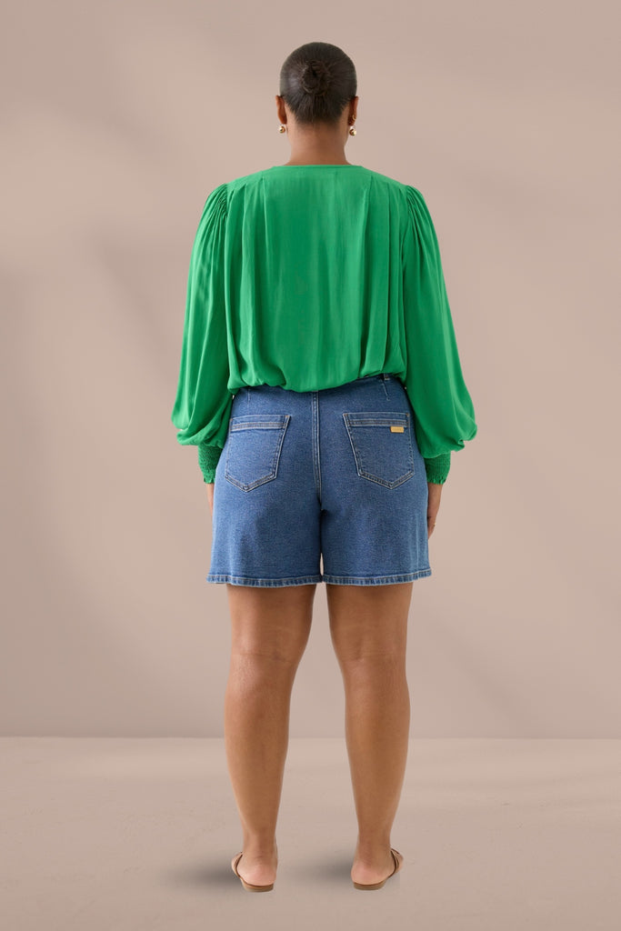 Isle of Mine Oline Cropped Top Green From BoxHill