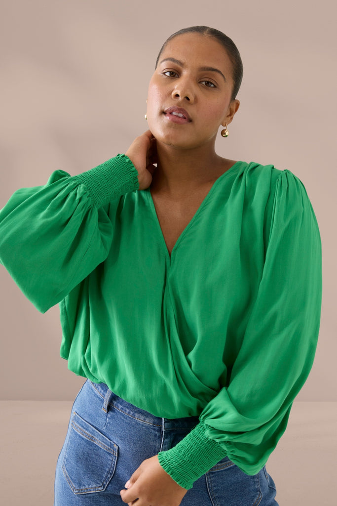 Isle of Mine Oline Cropped Top Green From BoxHill