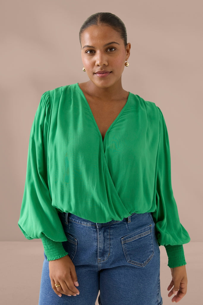 Isle of Mine Oline Cropped Top Green From BoxHill