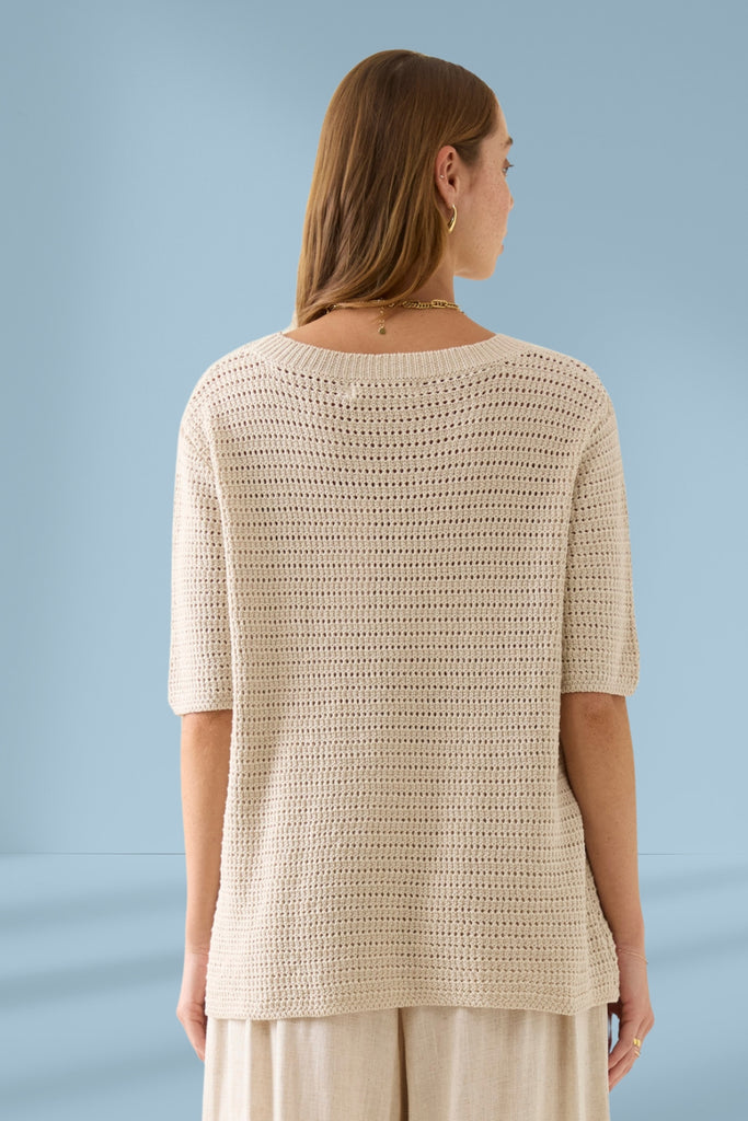 Isle of Mine Sylvie Knit Tshirt Canvas From BoxHill