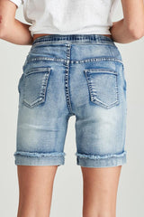 Junkfood Jeans Kimmy Shorts Soft Pale Blue From BoxHill