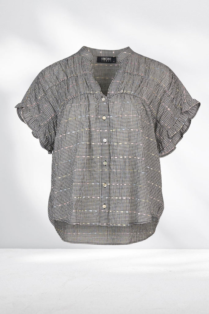 Knewe Addison Top Black Check From BoxHill