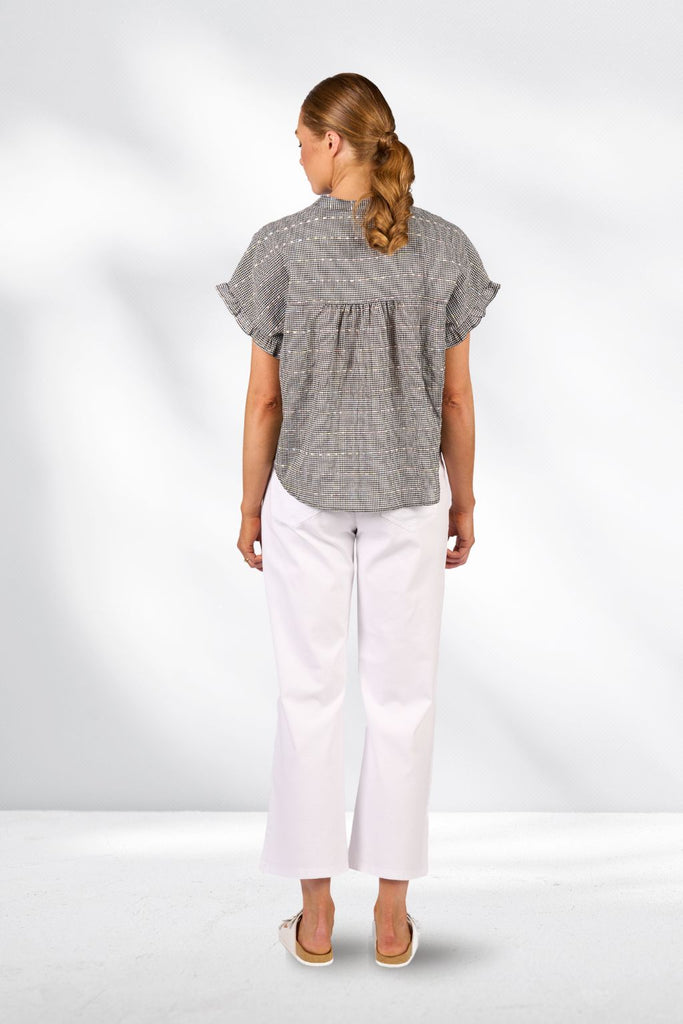 Knewe Addison Top Black Check From BoxHill