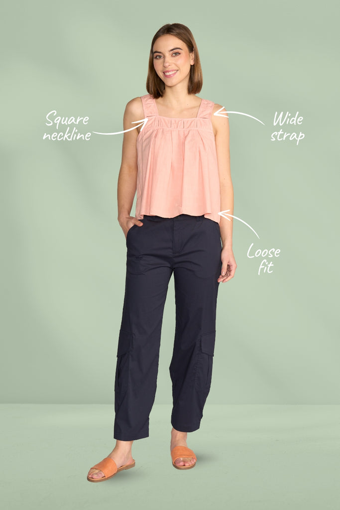 Knewe Evolve Top Coral Check From BoxHill