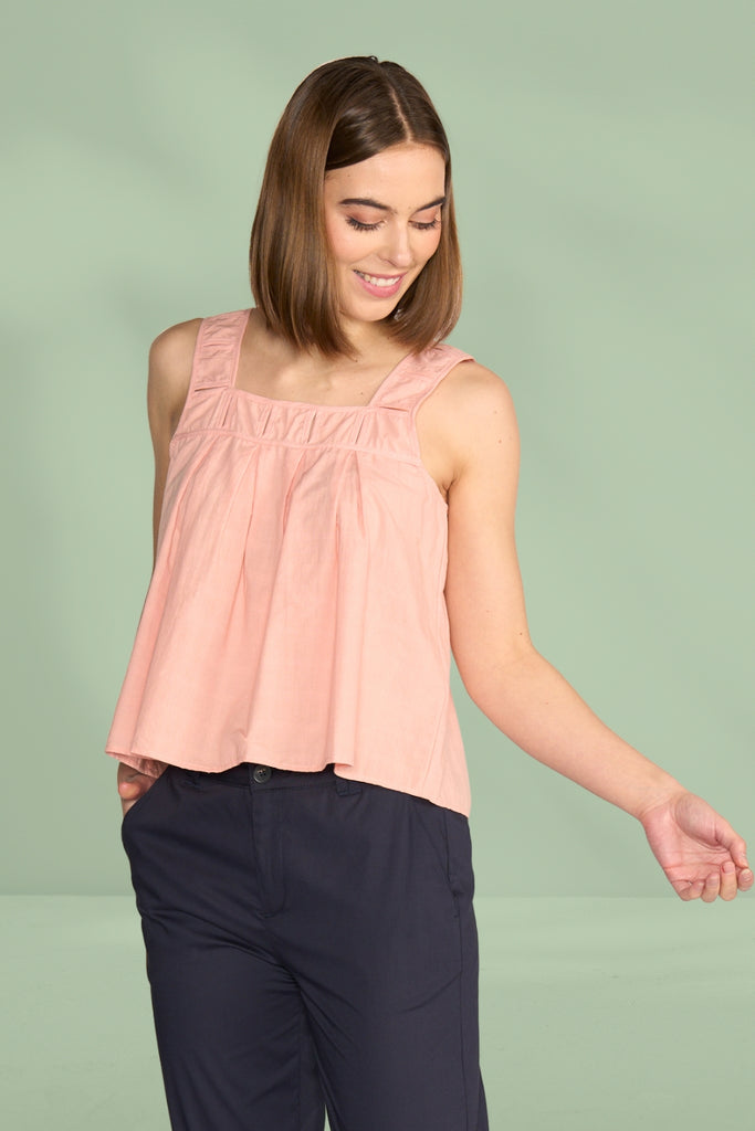 Knewe Evolve Top Coral Check From BoxHill