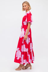 Label of Love Magnolia Maxi Dress Red Pink From BoxHill