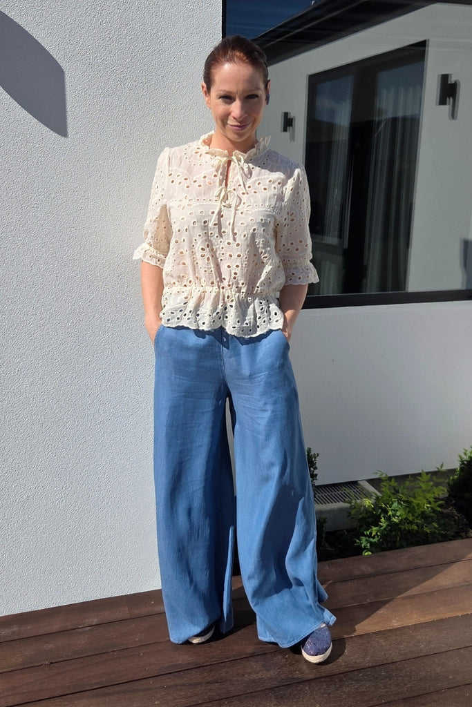Lemon Tree Azzura Pants Chambray From BoxHill